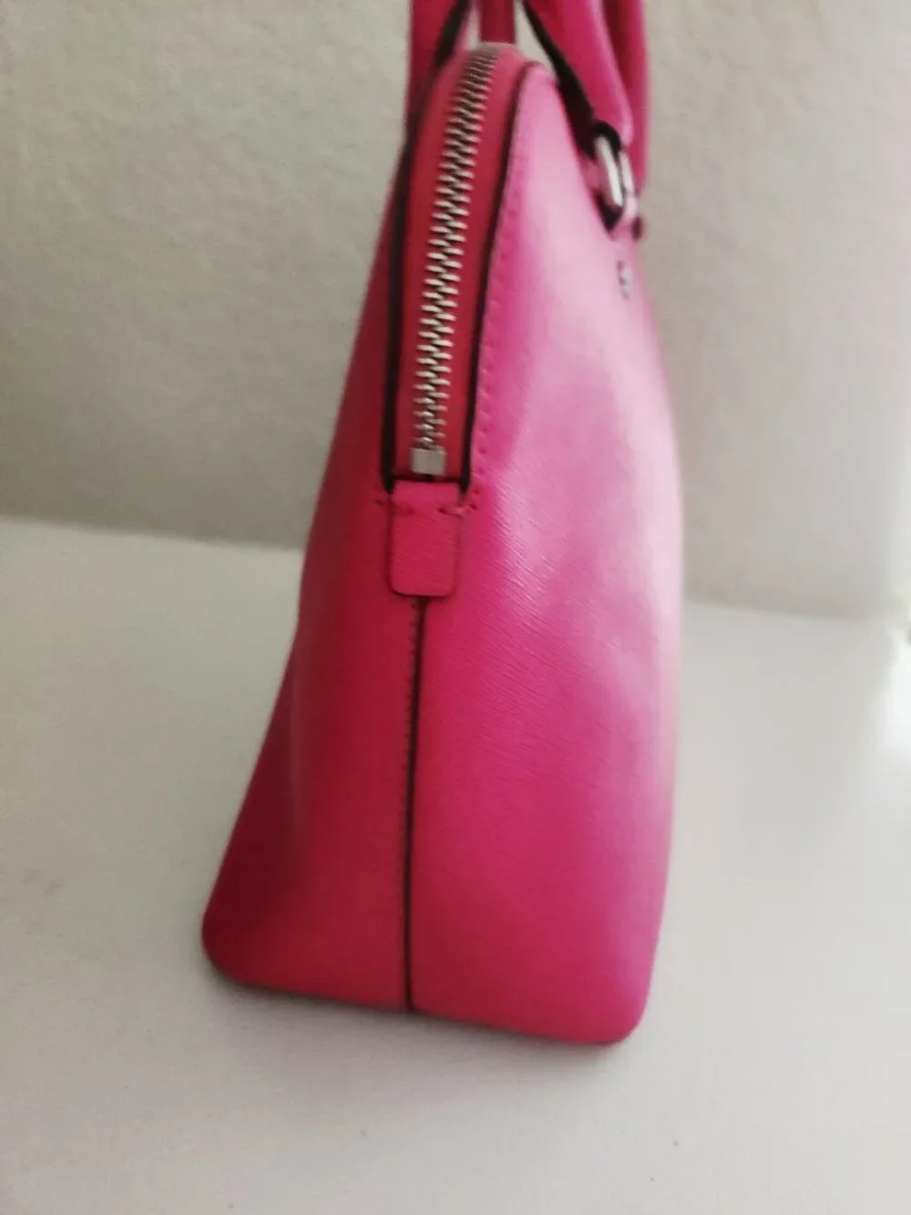 Euc Michael Kors Fushia Leather Shoulder Bag Purse